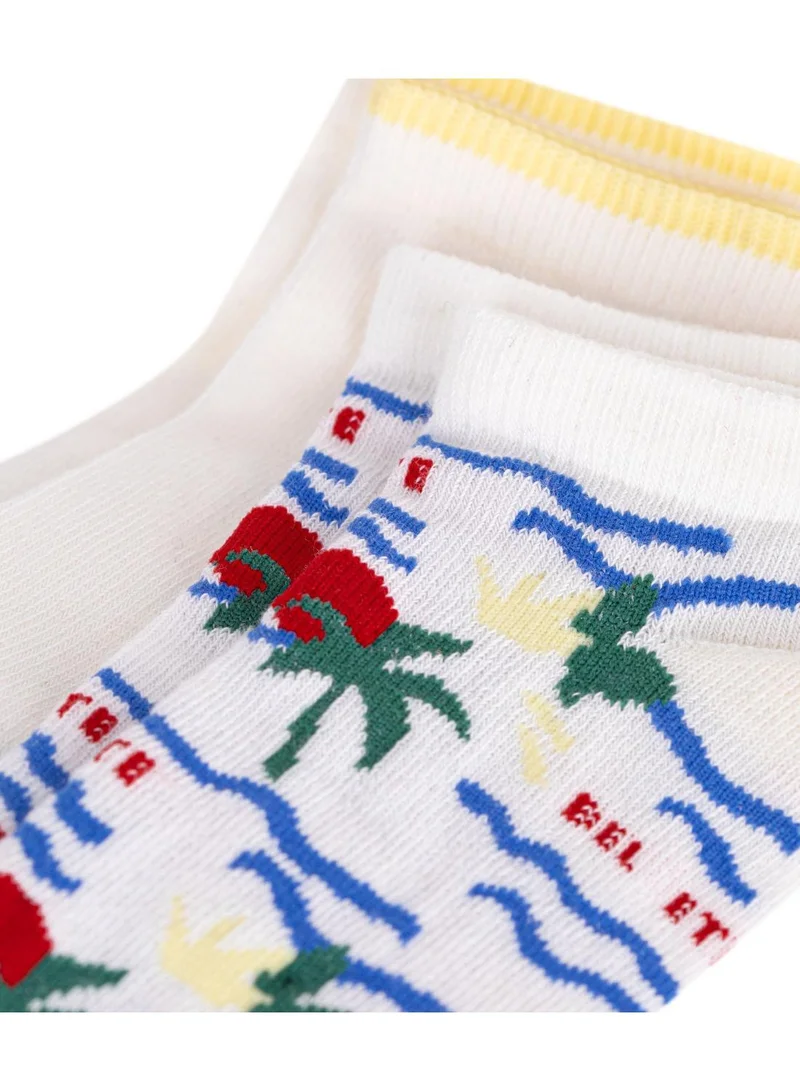 بيتي باتو Children's palm tree-print cotton socks - 2-pack